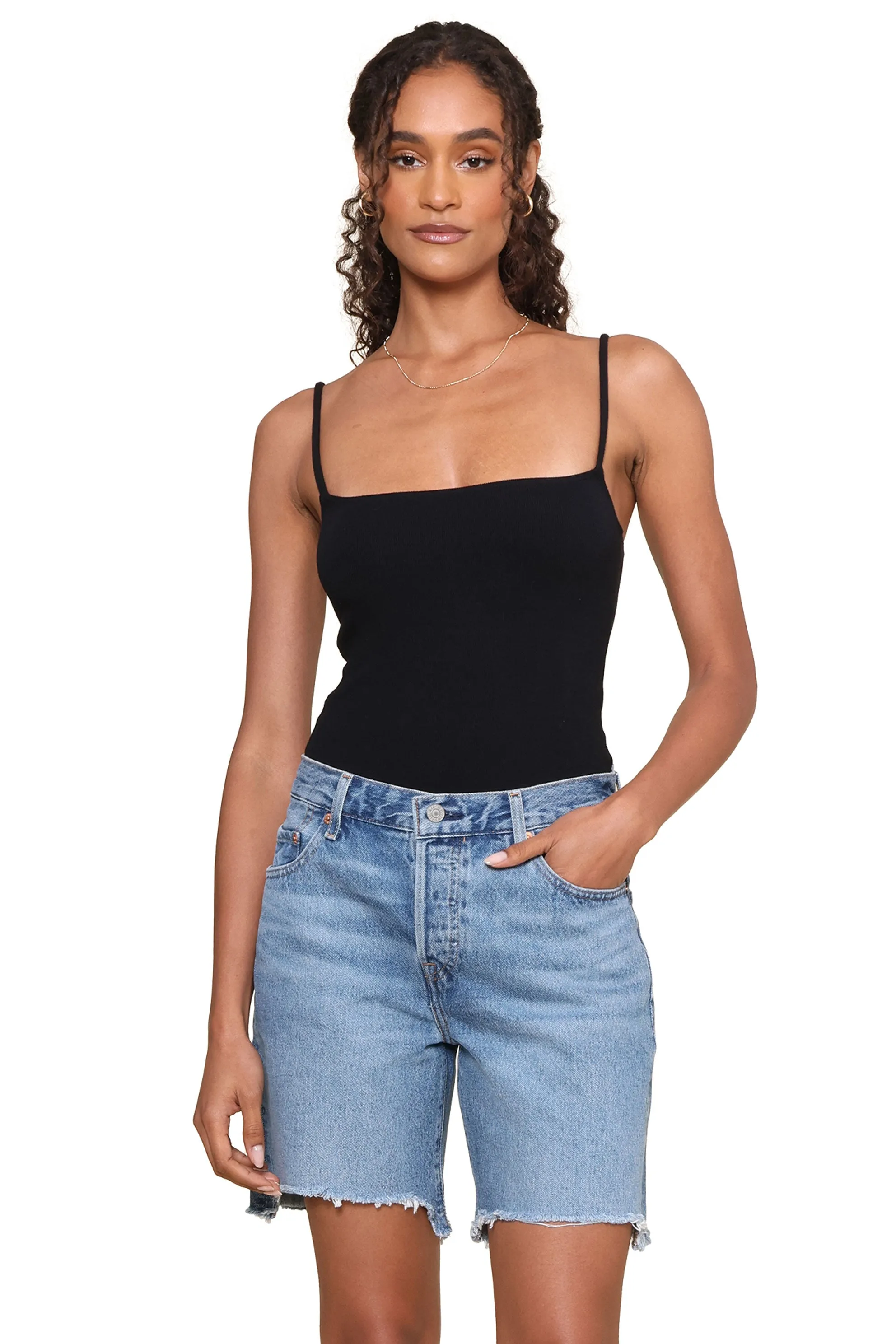 Lucille Ribbed Skinny Tank