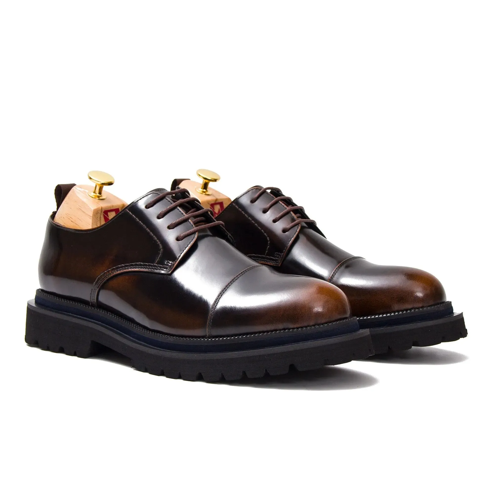 Mens Derby Shoes with Rubber Sole