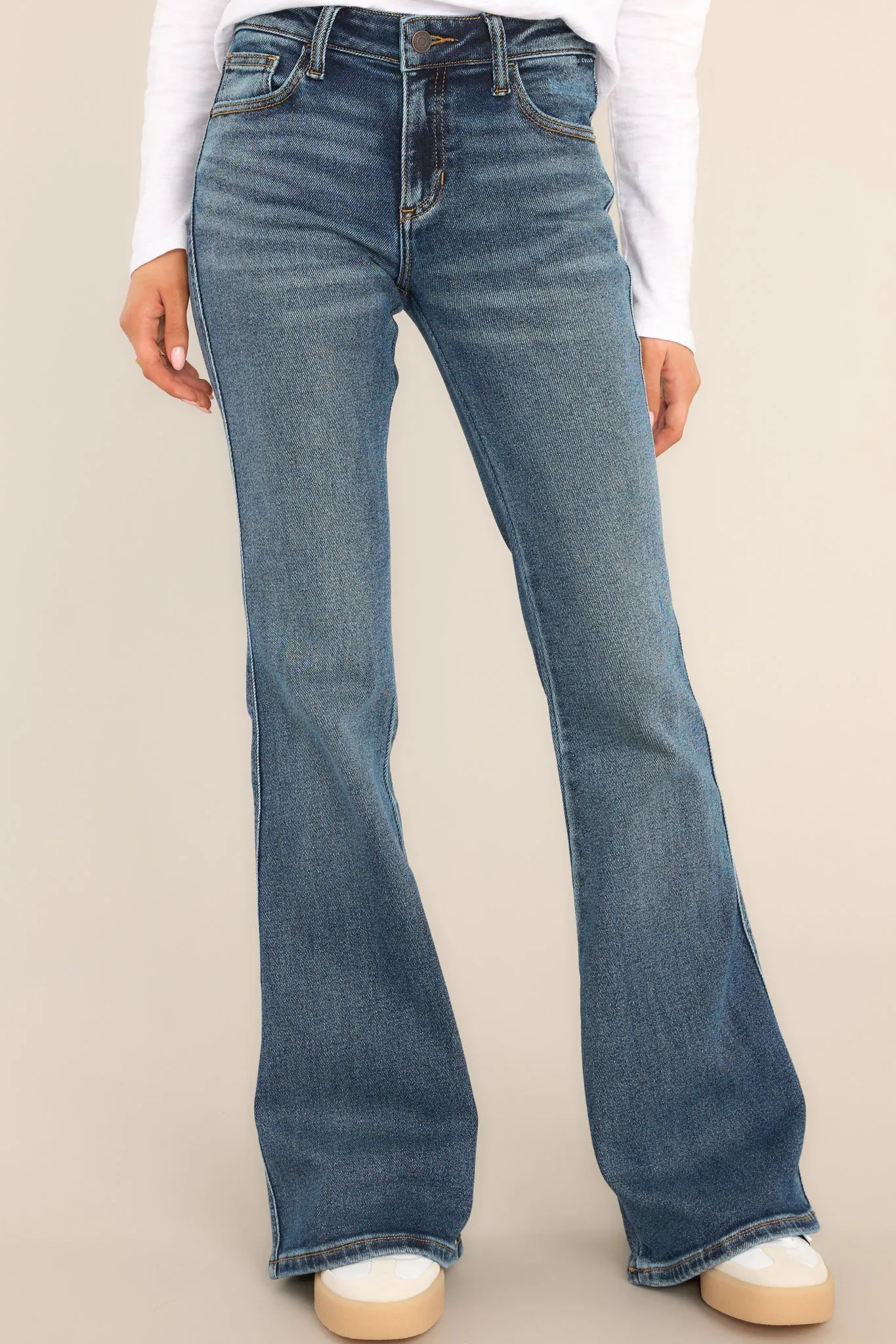 Next Flight Dark Wash Stretch Flare Jeans