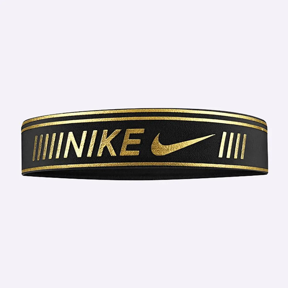 Nike - Pro Metallic Headband - Black/Metallic Gold