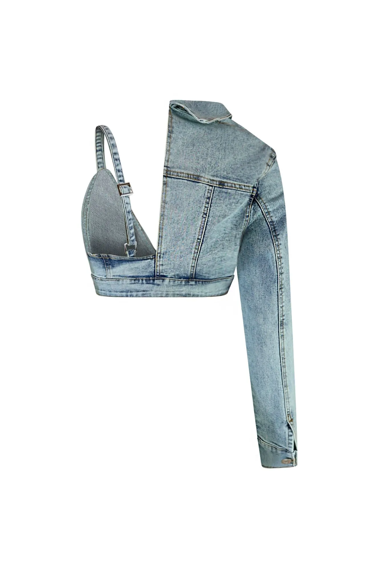 One Of Kind Denim Crop Top