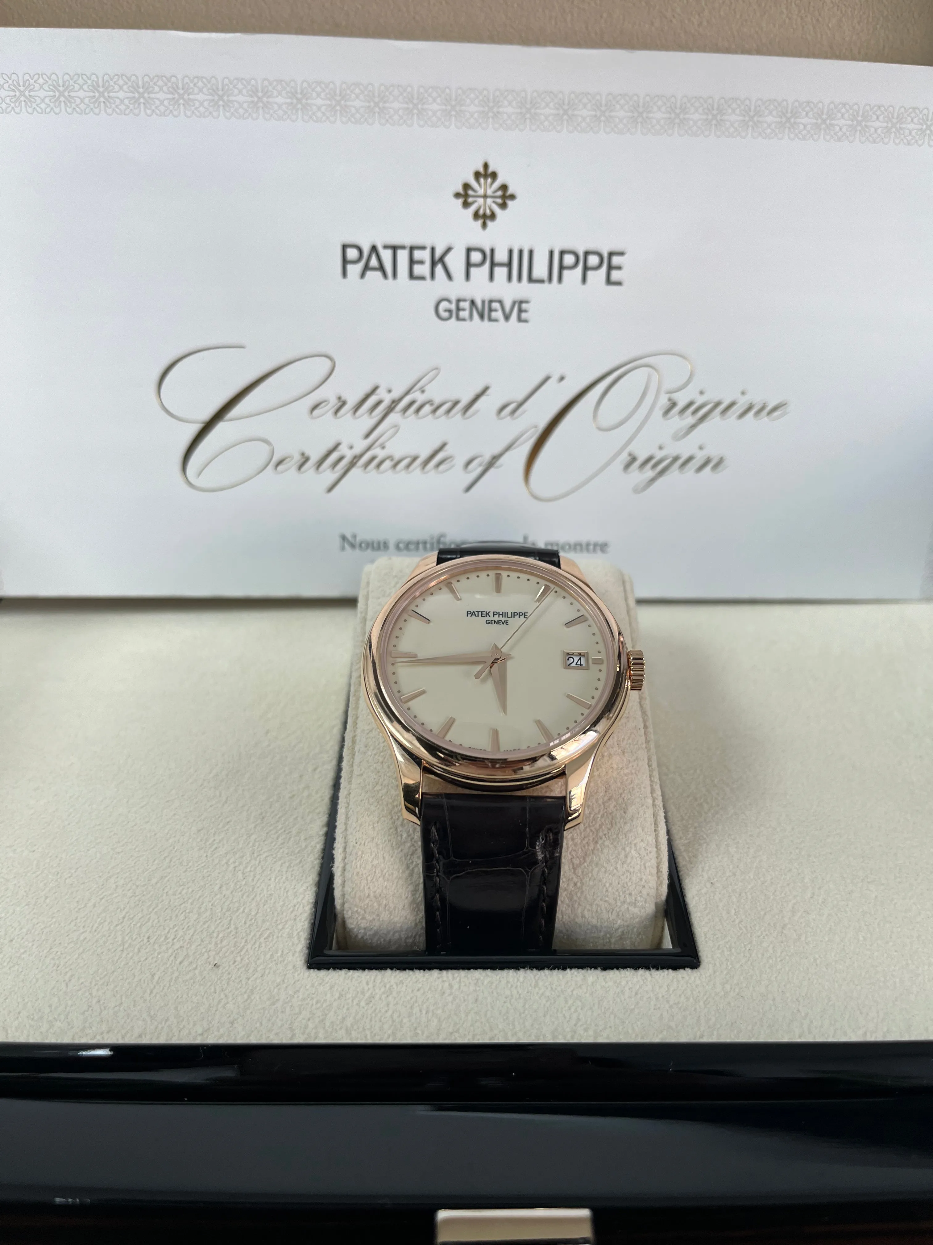 Patek Philippe Calatrava Ivory lacquered Dial (Ref# 5227R-001)