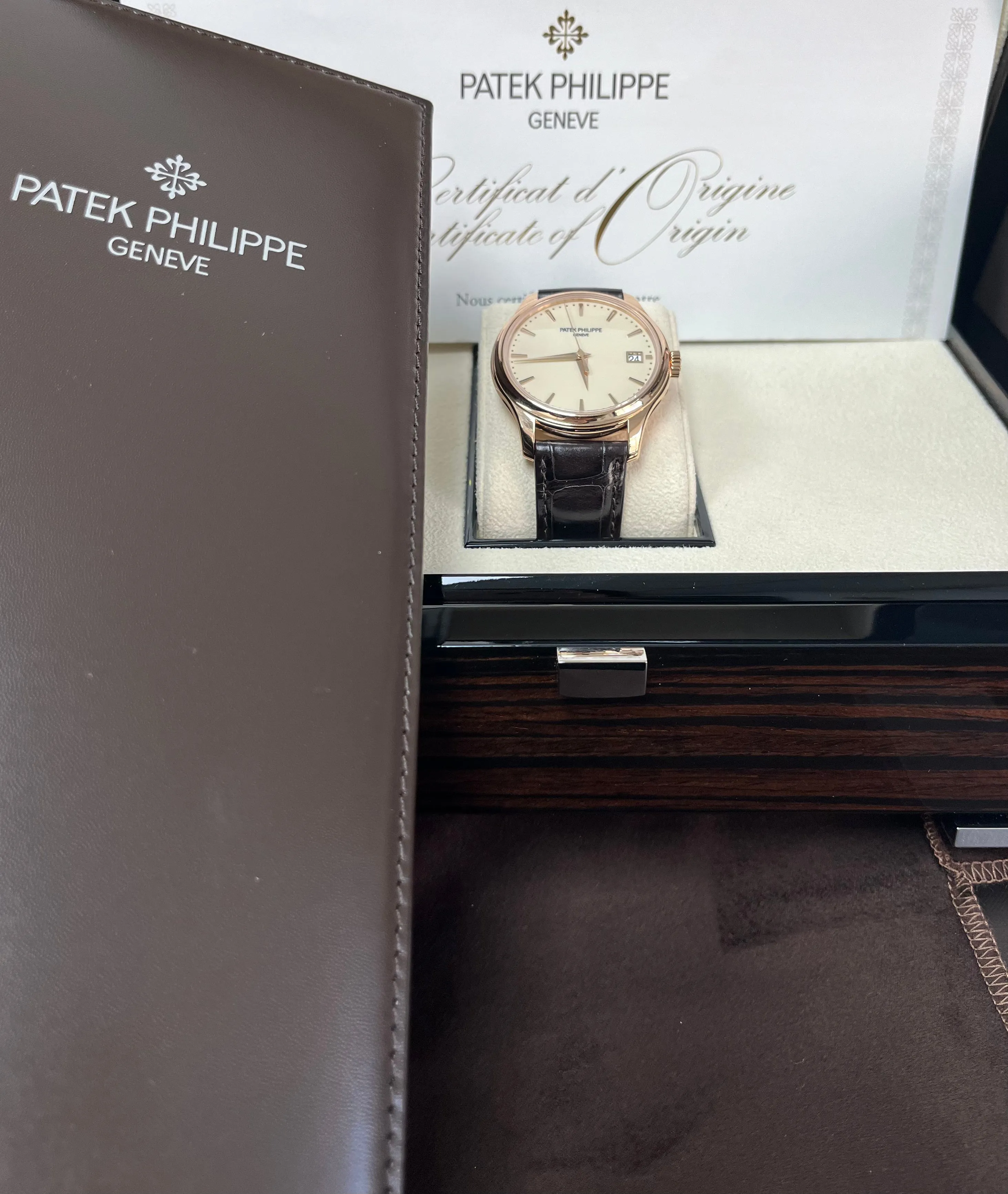 Patek Philippe Calatrava Ivory lacquered Dial (Ref# 5227R-001)