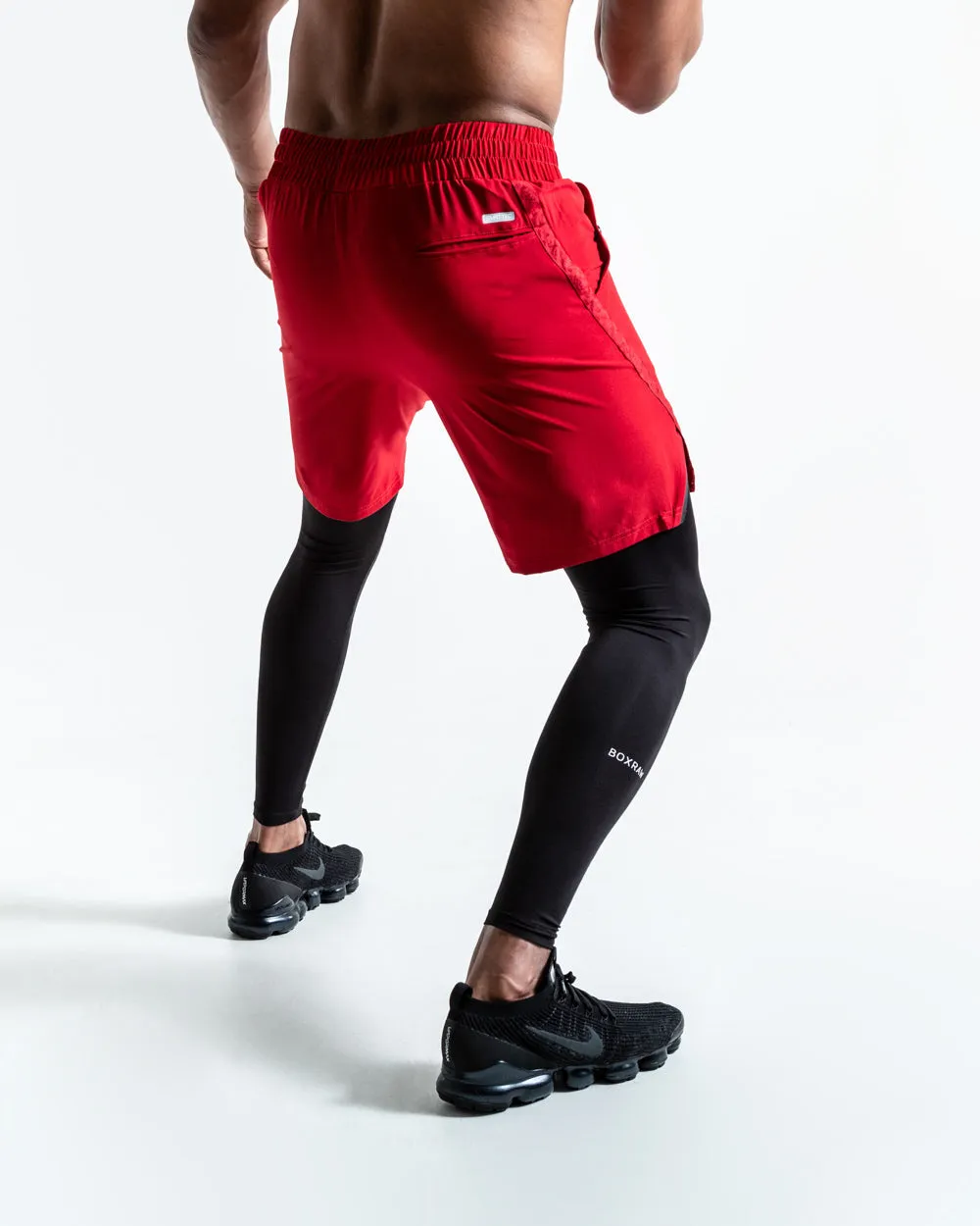 Pep Shorts (2-In-1 Training Tights) - Red/Black