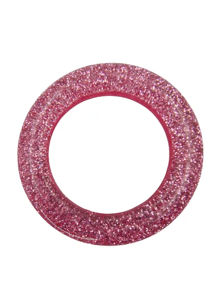 Pink Sparkling Resin Ring Buckle