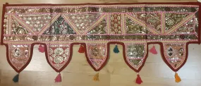 Rajastani Brocade Doorway Hanging - Rose & Gold