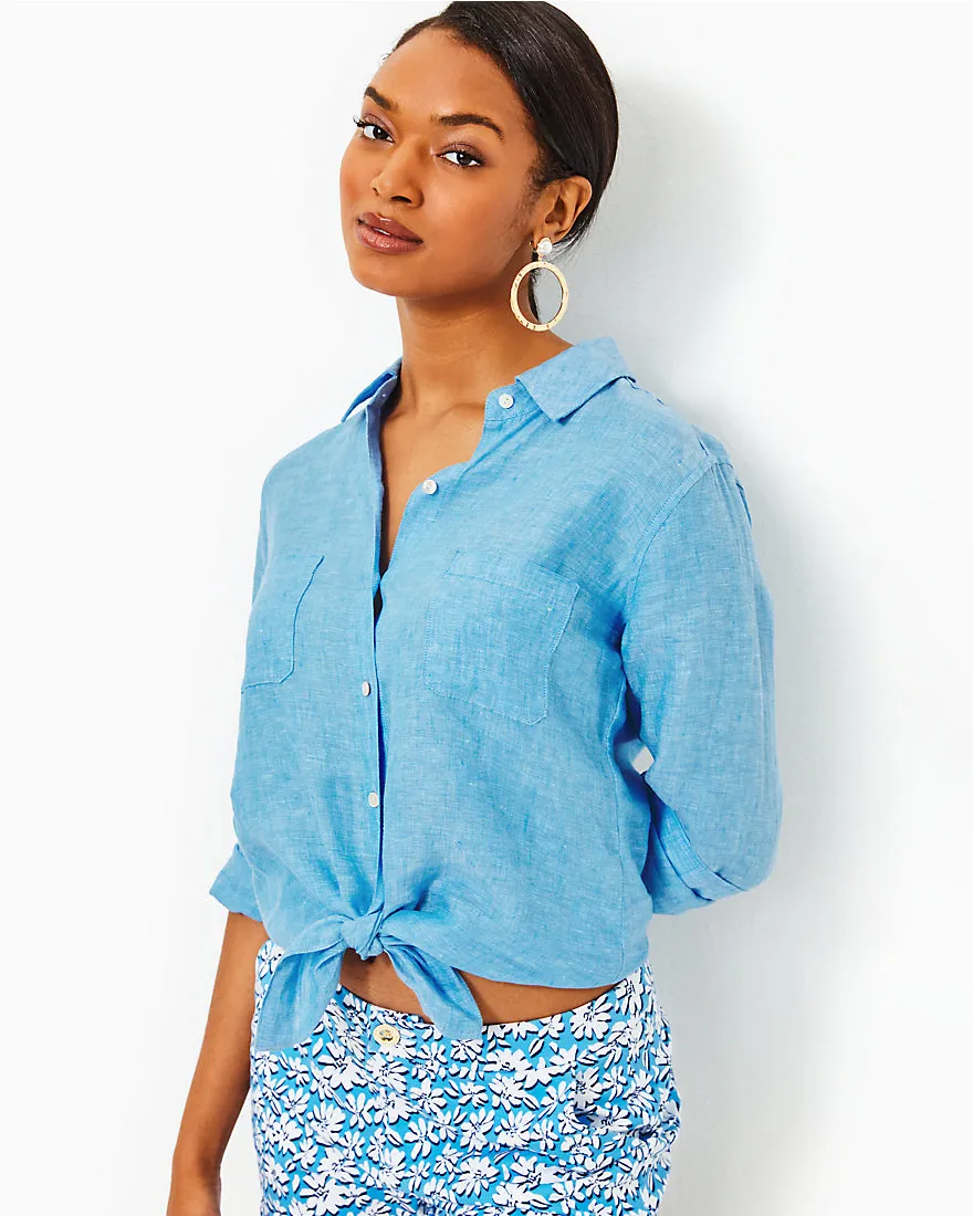 Sea View Button Down Top