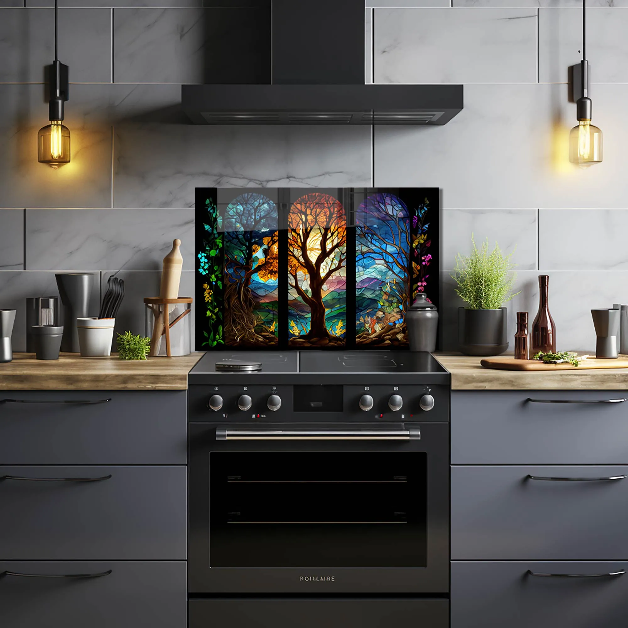 Seasons of Tree - Glass Splashback