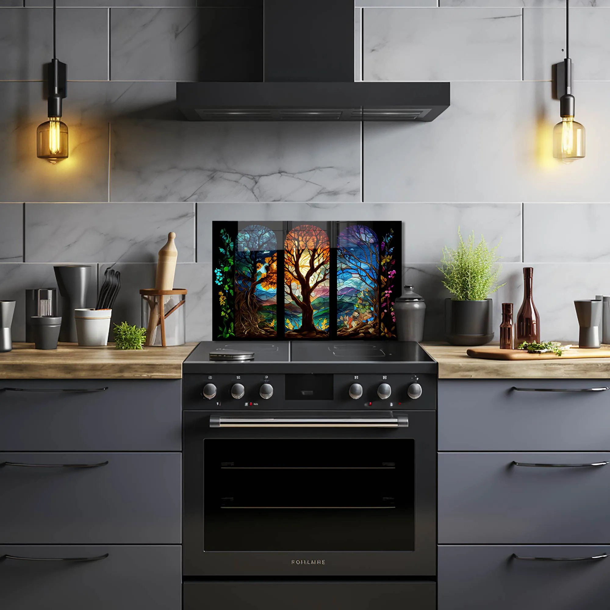 Seasons of Tree - Glass Splashback