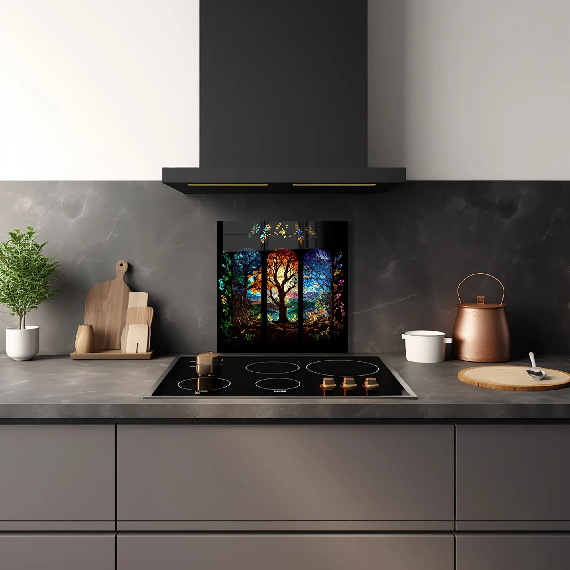 Seasons of Tree - Glass Splashback