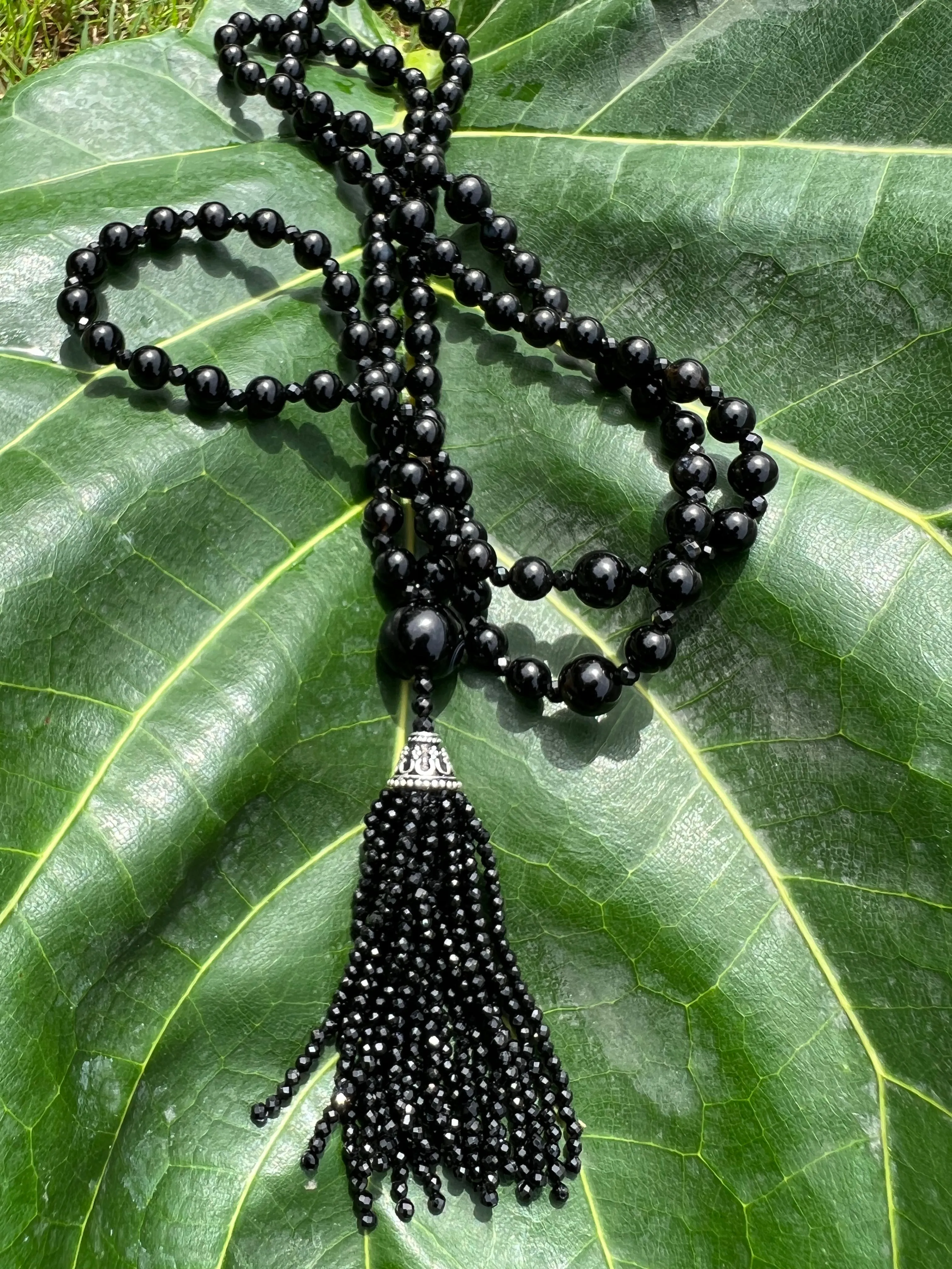 Semi Precious Black Onyx Mala