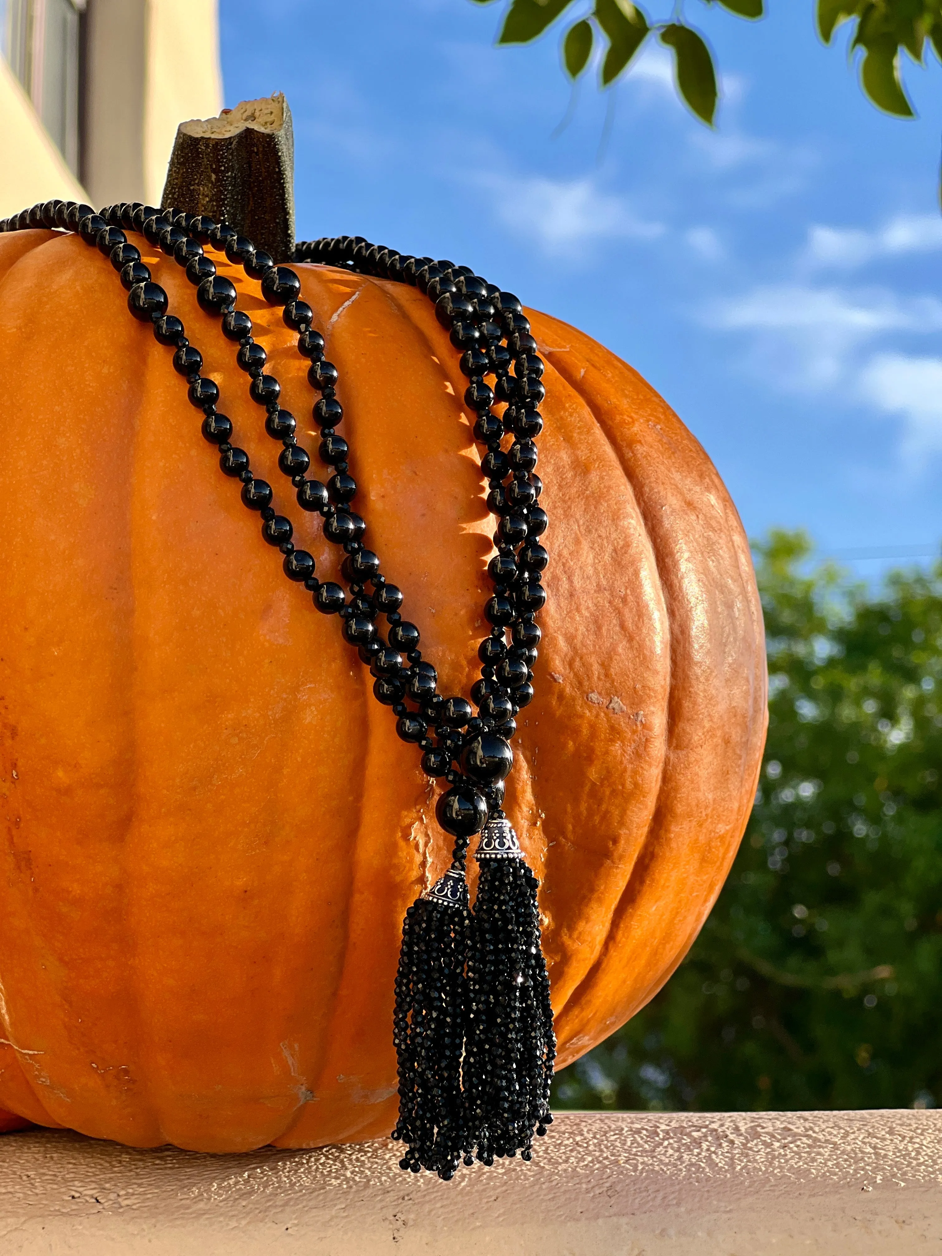 Semi Precious Black Onyx Mala