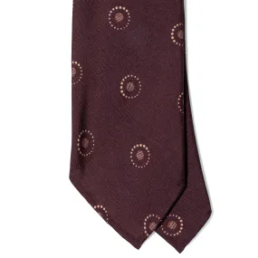 Silk Abstract Dots Print Seven-fold Tie