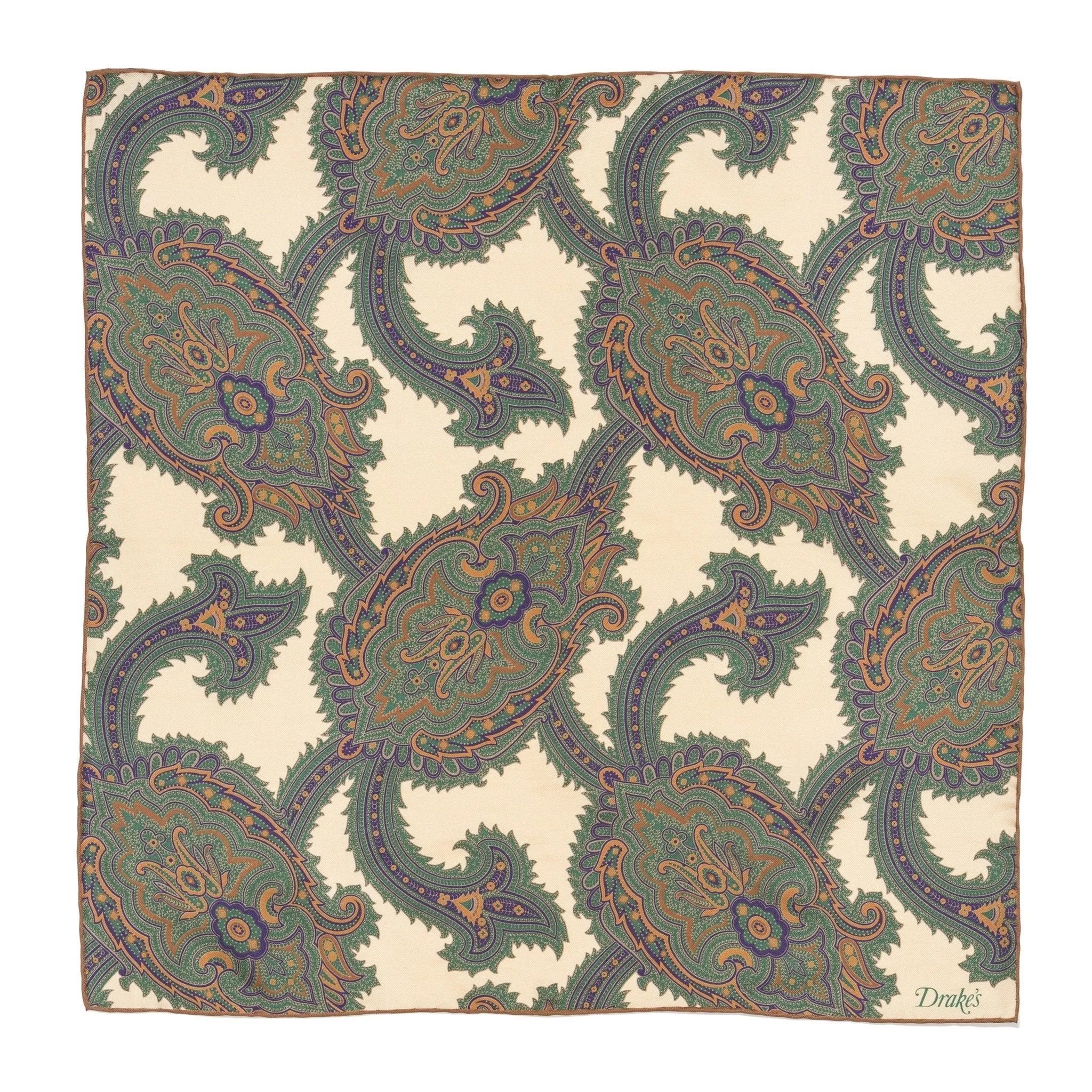 Silk Paisley Pocket Square