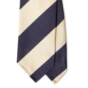 Silk Woven Reppe Stripe Hand-rolled Tie