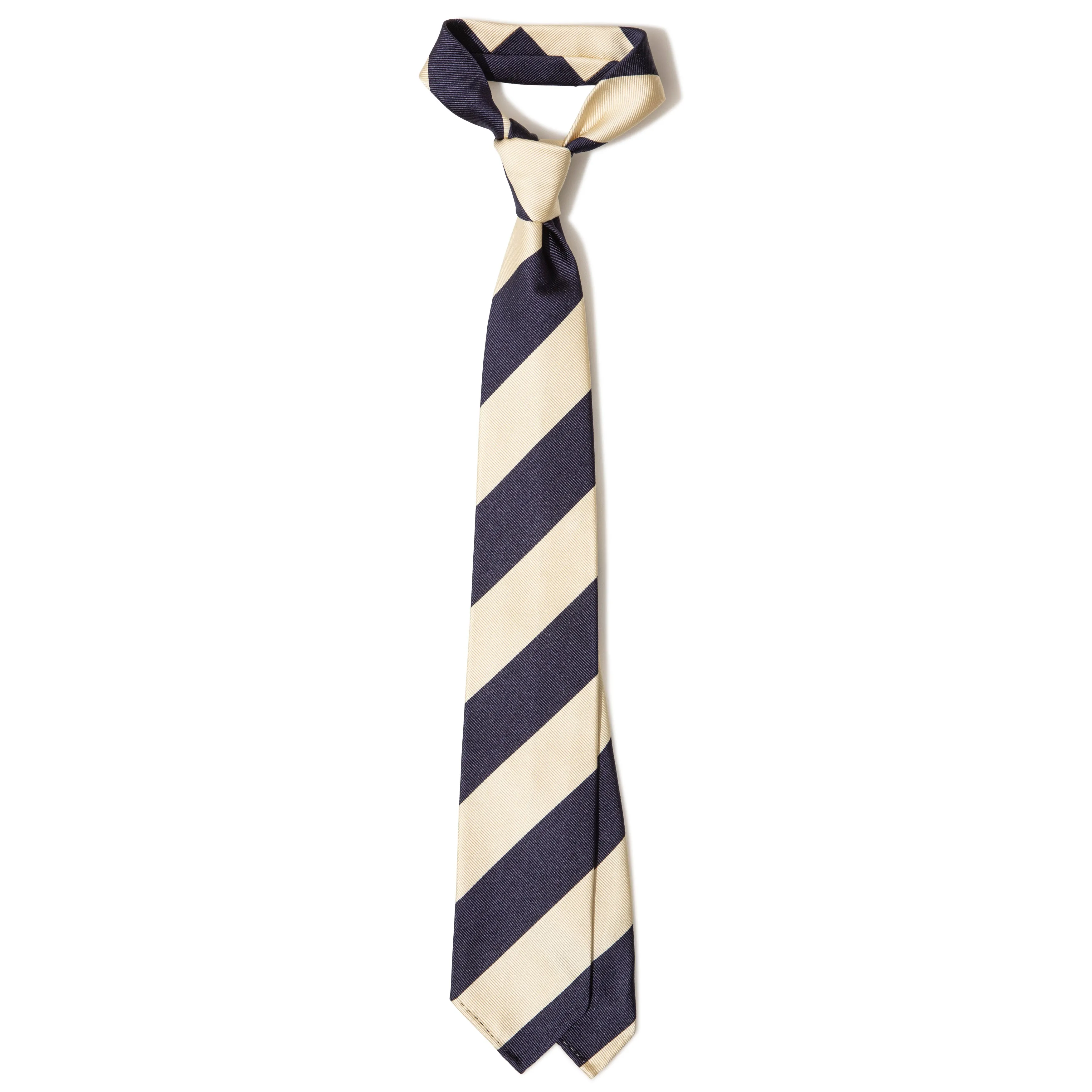 Silk Woven Reppe Stripe Hand-rolled Tie