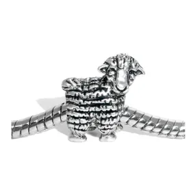 Silver Sheep Charm